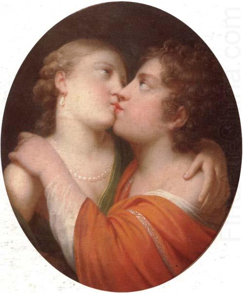 Two lovers embracing, unknow artist
